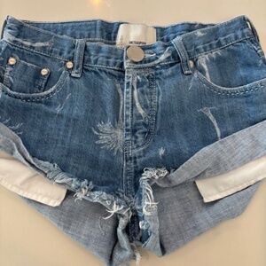 One Teaspoon Jean Shorts Size 23